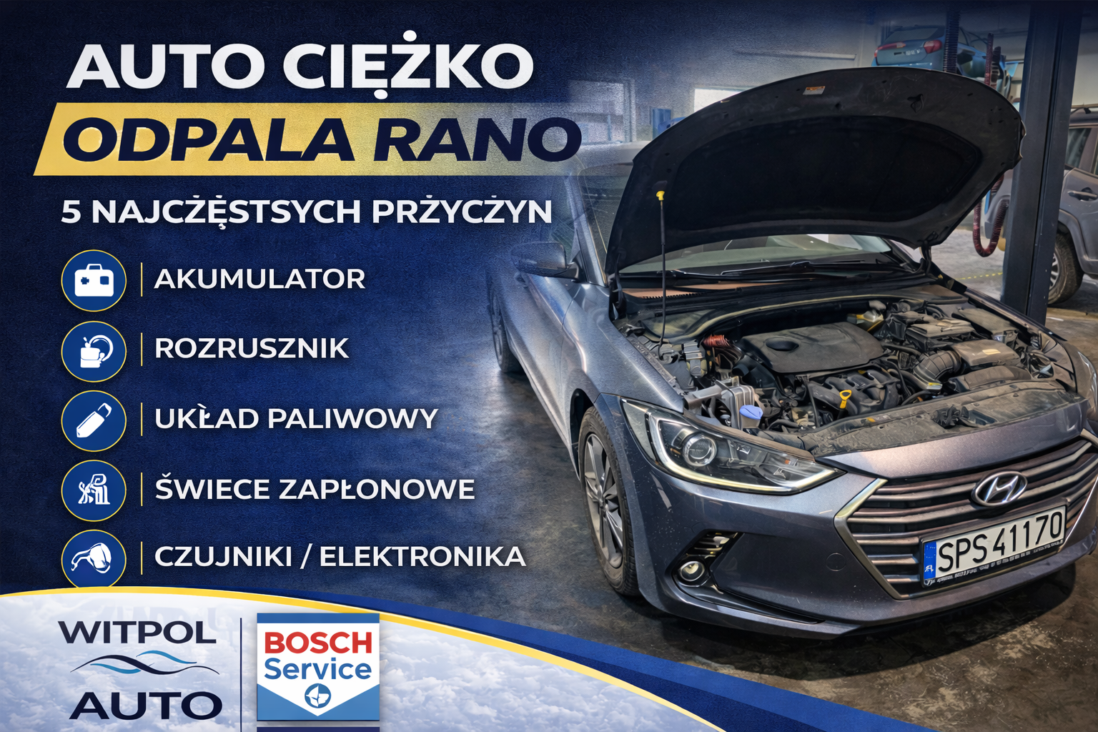 Auto ciężko odpala rano — 5 najczęstszych przyczyn | Witpol Auto