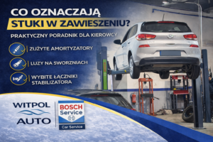 Diagnostyka stuków w zawieszeniu w Witpol Auto koło Pszczyny.